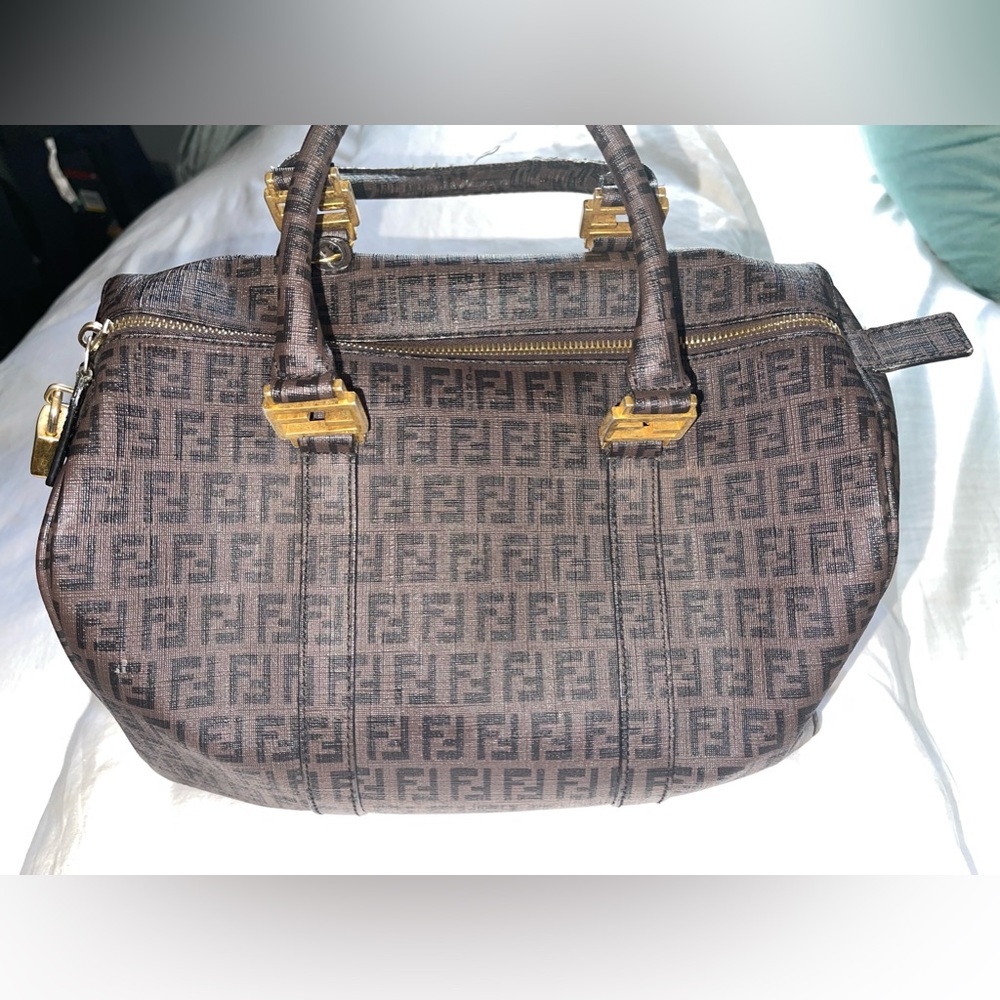 Fendi Forever Bauletto Leather Handbag (Authentic)